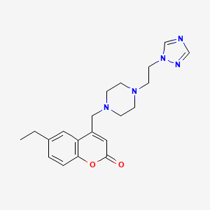 6-ethyl-4-({4-[2-(1H-1,2,4-triazol-1-yl)ethyl]piperazin-1-yl}methyl)-2H-chromen-2-one