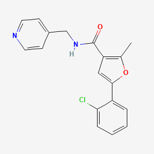 5-(2-chlorophenyl)-2-methyl-N-(pyridin-4-ylmethyl)-3-furamide