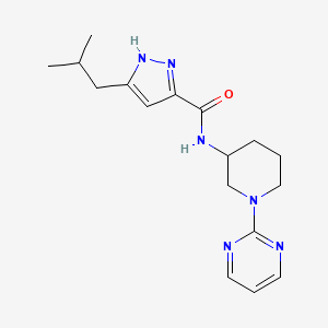 5-(2-methylpropyl)-N-(1-pyrimidin-2-ylpiperidin-3-yl)-1H-pyrazole-3-carboxamide