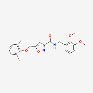 molecular formula C22H24N2O5 B3790802 N-(2,3-dimethoxybenzyl)-5-[(2,6-dimethylphenoxy)methyl]-3-isoxazolecarboxamide 