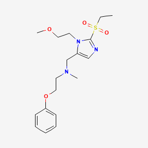 N-{[2-(ethylsulfonyl)-1-(2-methoxyethyl)-1H-imidazol-5-yl]methyl}-N-methyl-2-phenoxyethanamine