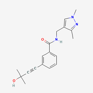 N-[(1,3-dimethyl-1H-pyrazol-4-yl)methyl]-3-(3-hydroxy-3-methyl-1-butyn-1-yl)benzamide