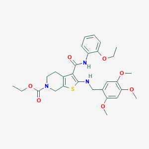 ethyl 3-[(2-ethoxyanilino)carbonyl]-2-[(2,4,5-trimethoxybenzyl)amino]-4,7-dihydrothieno[2,3-c]pyridine-6(5H)-carboxylate