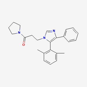 5-(2,6-dimethylphenyl)-1-(3-oxo-3-pyrrolidin-1-ylpropyl)-4-phenyl-1H-imidazole