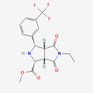 molecular formula C17H17F3N2O4 B3790862 methyl (1R*,3S*,3aR*,6aS*)-5-ethyl-4,6-dioxo-3-[3-(trifluoromethyl)phenyl]octahydropyrrolo[3,4-c]pyrrole-1-carboxylate 