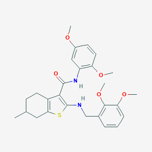 2-[(2,3-dimethoxybenzyl)amino]-N-(2,5-dimethoxyphenyl)-6-methyl-4,5,6,7-tetrahydro-1-benzothiophene-3-carboxamide