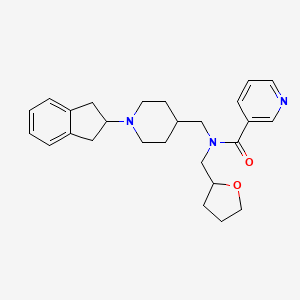 N-{[1-(2,3-dihydro-1H-inden-2-yl)-4-piperidinyl]methyl}-N-(tetrahydro-2-furanylmethyl)nicotinamide