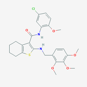 N-(5-chloro-2-methoxyphenyl)-2-[(2,3,4-trimethoxybenzyl)amino]-4,5,6,7-tetrahydro-1-benzothiophene-3-carboxamide