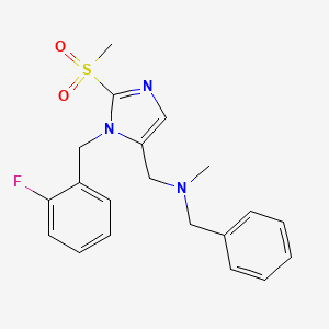 N-benzyl-1-[1-(2-fluorobenzyl)-2-(methylsulfonyl)-1H-imidazol-5-yl]-N-methylmethanamine