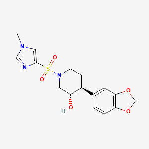 (3S*,4S*)-4-(1,3-benzodioxol-5-yl)-1-[(1-methyl-1H-imidazol-4-yl)sulfonyl]piperidin-3-ol