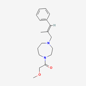 molecular formula C18H26N2O2 B3790937 1-(methoxyacetyl)-4-[(2E)-2-methyl-3-phenylprop-2-en-1-yl]-1,4-diazepane 