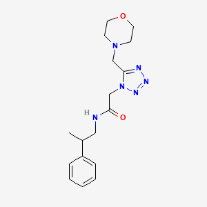 2-[5-(4-morpholinylmethyl)-1H-tetrazol-1-yl]-N-(2-phenylpropyl)acetamide