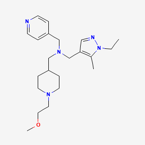 1-(1-ethyl-5-methyl-1H-pyrazol-4-yl)-N-{[1-(2-methoxyethyl)-4-piperidinyl]methyl}-N-(4-pyridinylmethyl)methanamine