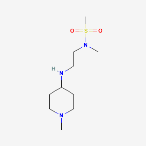 molecular formula C10H23N3O2S B3790957 N-methyl-N-{2-[(1-methylpiperidin-4-yl)amino]ethyl}methanesulfonamide 