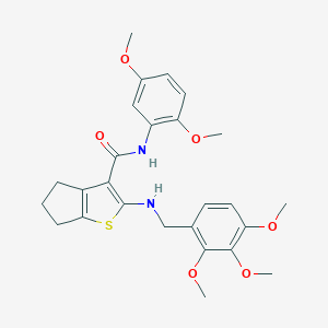 N-(2,5-dimethoxyphenyl)-2-[(2,3,4-trimethoxybenzyl)amino]-5,6-dihydro-4H-cyclopenta[b]thiophene-3-carboxamide