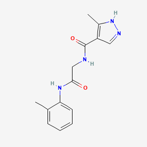 3-methyl-N-{2-[(2-methylphenyl)amino]-2-oxoethyl}-1H-pyrazole-4-carboxamide