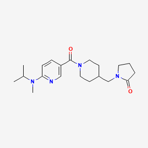 1-{[1-({6-[isopropyl(methyl)amino]-3-pyridinyl}carbonyl)-4-piperidinyl]methyl}-2-pyrrolidinone