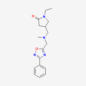 1-ethyl-4-({methyl[(3-phenyl-1,2,4-oxadiazol-5-yl)methyl]amino}methyl)-2-pyrrolidinone