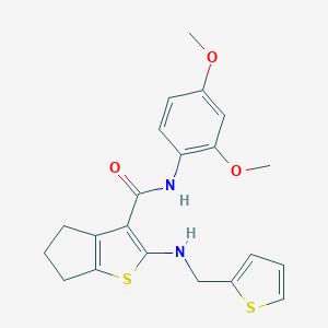 N-(2,4-dimethoxyphenyl)-2-[(2-thienylmethyl)amino]-5,6-dihydro-4H-cyclopenta[b]thiophene-3-carboxamide