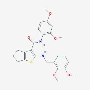 2-[(2,3-dimethoxybenzyl)amino]-N-(2,4-dimethoxyphenyl)-5,6-dihydro-4H-cyclopenta[b]thiophene-3-carboxamide