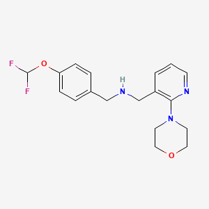 1-[4-(difluoromethoxy)phenyl]-N-{[2-(4-morpholinyl)-3-pyridinyl]methyl}methanamine