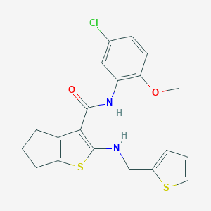 N-(5-chloro-2-methoxyphenyl)-2-[(2-thienylmethyl)amino]-5,6-dihydro-4H-cyclopenta[b]thiophene-3-carboxamide