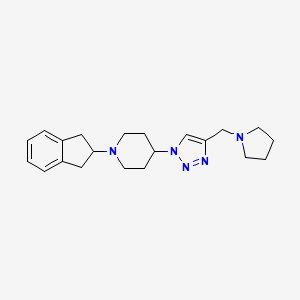 1-(2,3-dihydro-1H-inden-2-yl)-4-[4-(1-pyrrolidinylmethyl)-1H-1,2,3-triazol-1-yl]piperidine bis(trifluoroacetate)