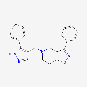 3-phenyl-5-[(3-phenyl-1H-pyrazol-4-yl)methyl]-4,5,6,7-tetrahydroisoxazolo[4,5-c]pyridine