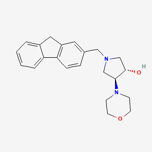 molecular formula C22H26N2O2 B3791067 (3S,4S)-1-(9H-fluoren-2-ylmethyl)-4-morpholin-4-ylpyrrolidin-3-ol 