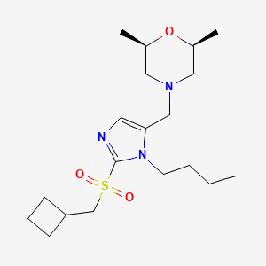 (2S,6R)-4-[[3-butyl-2-(cyclobutylmethylsulfonyl)imidazol-4-yl]methyl]-2,6-dimethylmorpholine