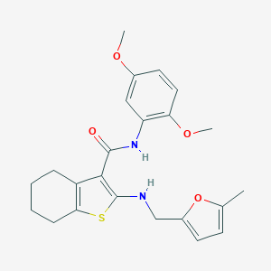 N-(2,5-dimethoxyphenyl)-2-{[(5-methyl-2-furyl)methyl]amino}-4,5,6,7-tetrahydro-1-benzothiophene-3-carboxamide