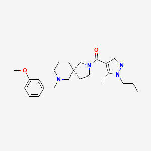 molecular formula C24H34N4O2 B3791100 7-(3-methoxybenzyl)-2-[(5-methyl-1-propyl-1H-pyrazol-4-yl)carbonyl]-2,7-diazaspiro[4.5]decane 