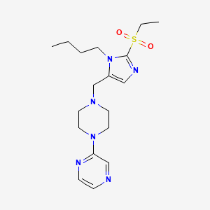 2-(4-{[1-butyl-2-(ethylsulfonyl)-1H-imidazol-5-yl]methyl}-1-piperazinyl)pyrazine