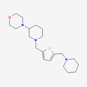 molecular formula C20H33N3OS B3791123 4-(1-{[5-(1-piperidinylmethyl)-2-thienyl]methyl}-3-piperidinyl)morpholine 