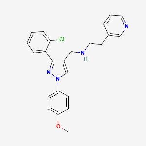 N-{[3-(2-chlorophenyl)-1-(4-methoxyphenyl)-1H-pyrazol-4-yl]methyl}-2-(3-pyridinyl)ethanamine