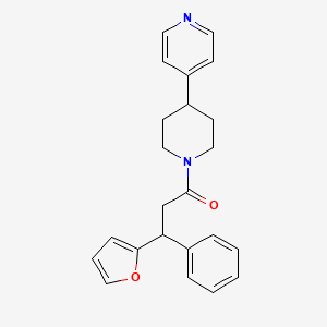 4-{1-[3-(2-furyl)-3-phenylpropanoyl]piperidin-4-yl}pyridine