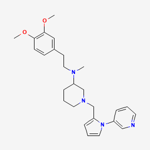 molecular formula C26H34N4O2 B3791178 N-[2-(3,4-dimethoxyphenyl)ethyl]-N-methyl-1-[(1-pyridin-3-ylpyrrol-2-yl)methyl]piperidin-3-amine 