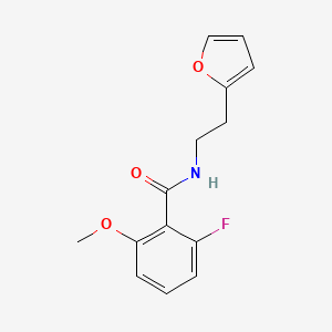 molecular formula C14H14FNO3 B3791210 2-fluoro-N-[2-(2-furyl)ethyl]-6-methoxybenzamide 