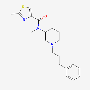 molecular formula C20H27N3OS B3791212 N,2-dimethyl-N-[1-(3-phenylpropyl)-3-piperidinyl]-1,3-thiazole-4-carboxamide 