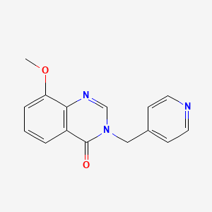 molecular formula C15H13N3O2 B3791215 8-methoxy-3-(pyridin-4-ylmethyl)quinazolin-4(3H)-one 