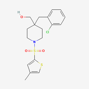 {4-(2-chlorobenzyl)-1-[(4-methyl-2-thienyl)sulfonyl]-4-piperidinyl}methanol