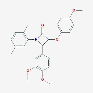 4-(3,4-Dimethoxyphenyl)-1-(2,5-dimethylphenyl)-3-(4-methoxyphenoxy)-2-azetidinone