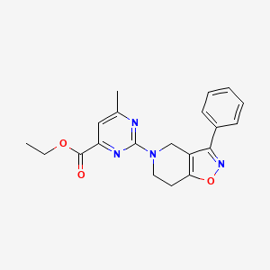 ethyl 6-methyl-2-(3-phenyl-6,7-dihydroisoxazolo[4,5-c]pyridin-5(4H)-yl)-4-pyrimidinecarboxylate