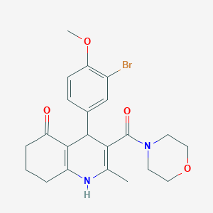 4-(3-bromo-4-methoxyphenyl)-2-methyl-3-(morpholin-4-ylcarbonyl)-4,6,7,8-tetrahydroquinolin-5(1H)-one