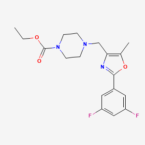 ethyl 4-{[2-(3,5-difluorophenyl)-5-methyl-1,3-oxazol-4-yl]methyl}-1-piperazinecarboxylate