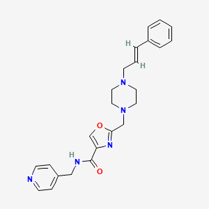 2-({4-[(2E)-3-phenyl-2-propen-1-yl]-1-piperazinyl}methyl)-N-(4-pyridinylmethyl)-1,3-oxazole-4-carboxamide