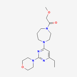 molecular formula C18H29N5O3 B3791264 1-(6-ethyl-2-morpholin-4-ylpyrimidin-4-yl)-4-(methoxyacetyl)-1,4-diazepane 