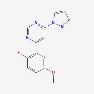 4-(2-Fluoro-5-methoxyphenyl)-6-pyrazol-1-ylpyrimidine