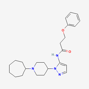 N-[1-(1-cycloheptyl-4-piperidinyl)-1H-pyrazol-5-yl]-3-phenoxypropanamide