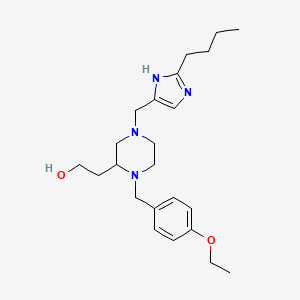 2-[4-[(2-butyl-1H-imidazol-4-yl)methyl]-1-(4-ethoxybenzyl)-2-piperazinyl]ethanol